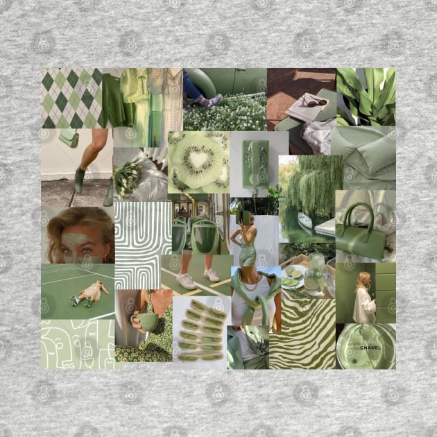 sage green collage by morgananjos